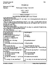Giáo án điện tử Lớp 4 - Tuần 13 - Năm học 2015-2016 - Lò Văn Hóa